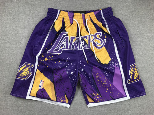 Lakers swingman purple basketball pants Justin juston pocket version