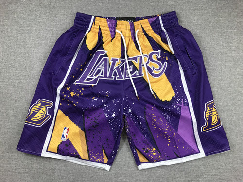 Pantaloni da basket viola Swingman dei Lakers, versione Justin juston pocket