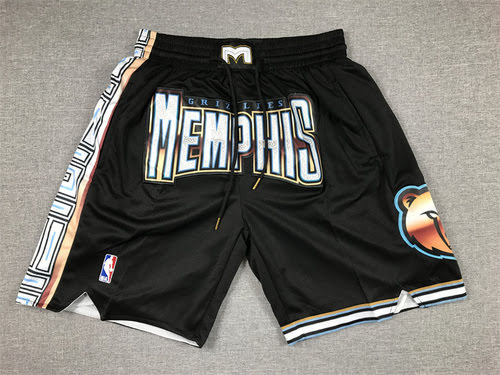 Pocket version 23 season Grizzlies black city version basketball pants