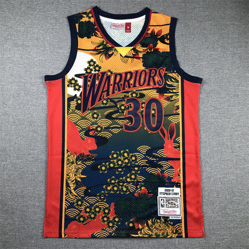 Warriors No 30 Curry Year of the Rabbit Edizione limitata Mitchell MN Retro