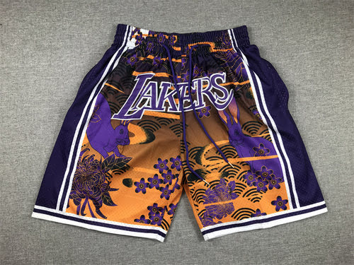 Lakers Year of the Rabbit Basketball Pants Justin Juston Pocket Edition