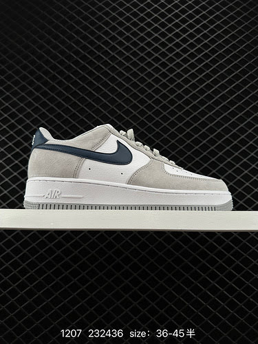 8 Nike Air Force Low 7 Bianco grigio scamosciato blu originale ultimo cartone Crea una versione Air 