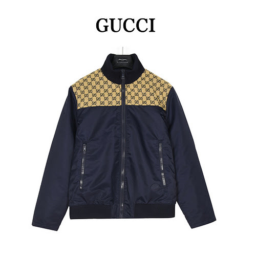 GucciGiacca Gucci 23Fw GG in tela di nylon e cotone colorblock