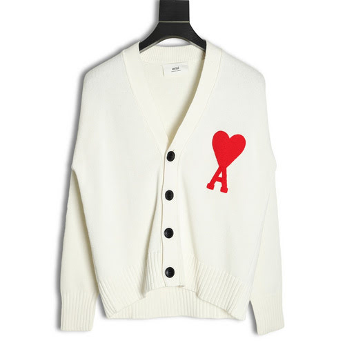 Cardigan maglione ricamato amore AMIRI 21FW