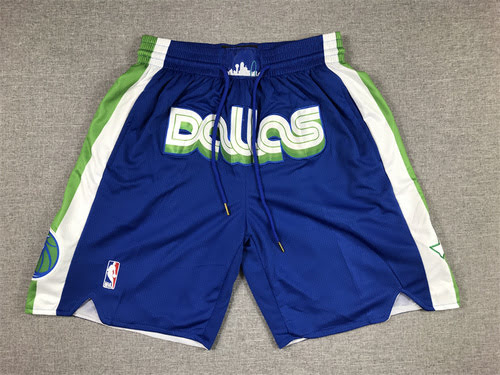 Pantaloni con tasca Pantaloni da basket Mavericks Blue City Edition della 23a stagione