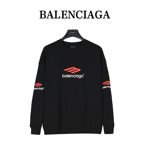 Felpa BLCG Balenciaga 23Fw 3B SPORTS ICON girocollo a profilo ampio