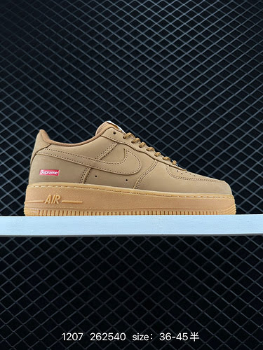 2 Supreme x NK Air Force Low 7 Wheat Flax Air Force One sneakers sportive casual basse classiche e v