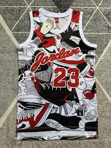 Maglia da basket commemorativa della Jordan stampata Bulls No 23