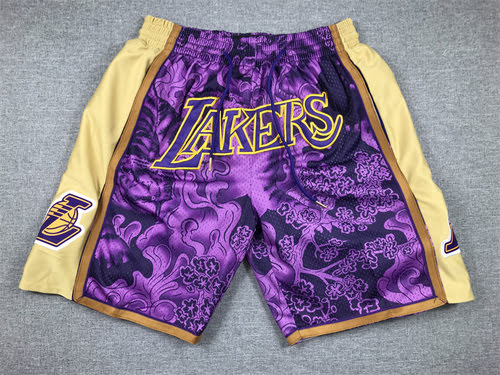 Pantaloni da basket in edizione limitata Pocket Edition Lakers Purple Year of the Tiger