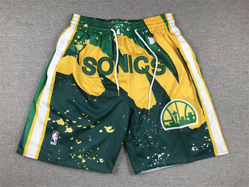 Pantaloncini da basket verdi Supersonics Swingman versione Justin Pocket