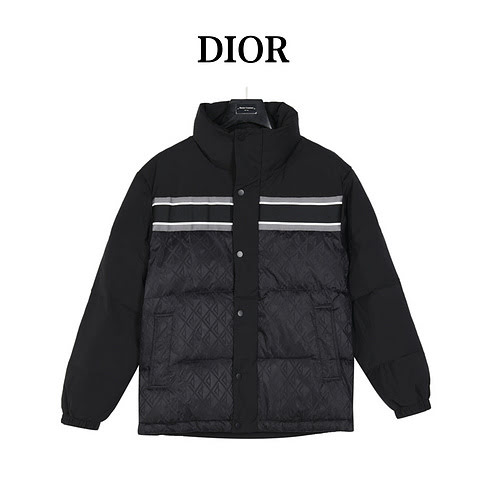 Piumino con colletto alla coreana CDDior 23Fw CD Black Warrior Web