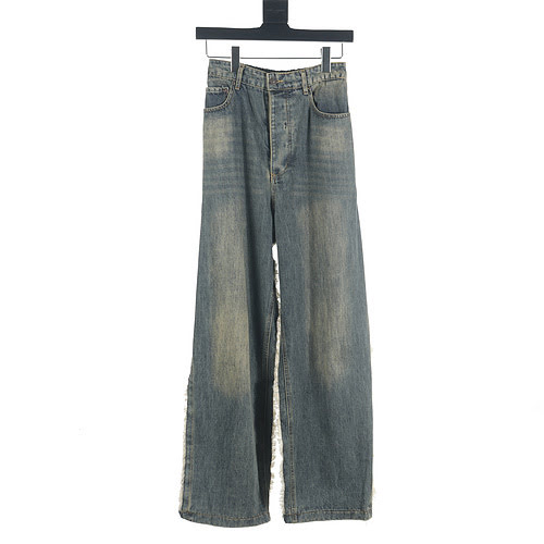 Jeans pesanti effetto consumato patchwork Balenciaga BLCG 23FW