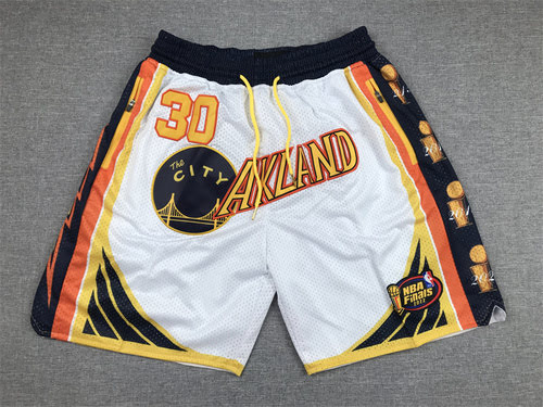 Pantaloni da basket bianchi da parata del campionato Curry in edizione tascabile