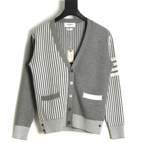 Cardigan a maniche lunghe rigato TB 22FW