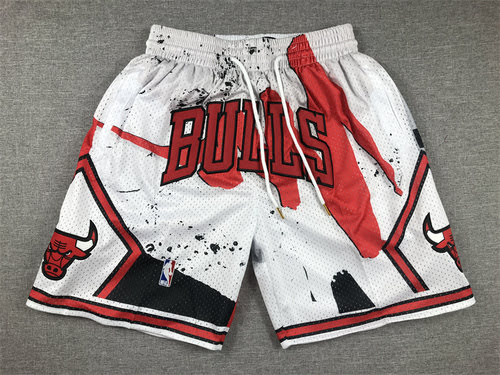 justin pocket version bulls swingman white basketball shorts