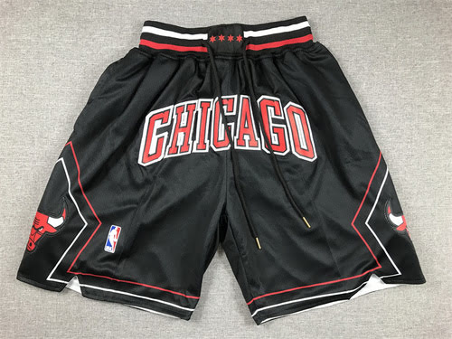 Pantaloni da basket neri regolari dei Bulls versione Justin Pocket