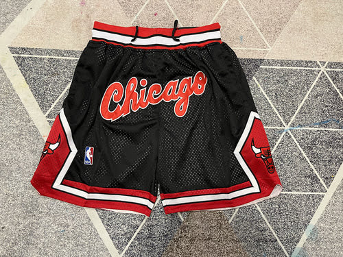 Pantaloni da basket neri Bulls Chicago versione Chicago Pocket