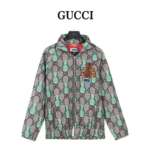 GucciGiacca con cappuccio ananas serie Gucci 23ss Pineapple