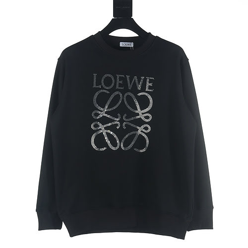 LOEWELuo Yiwei 23FW felpa con collo rotondo con diamanti caldi