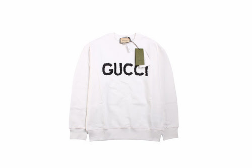 Felpa girocollo Gucci 23Fw con lettere tridimensionali ricamate