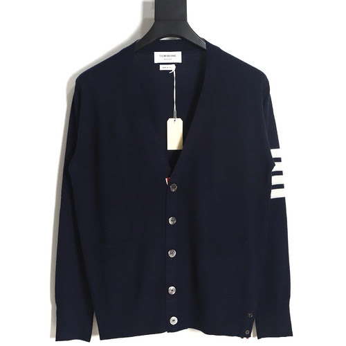 Cardigan TB 23FW in lana fine blu navy