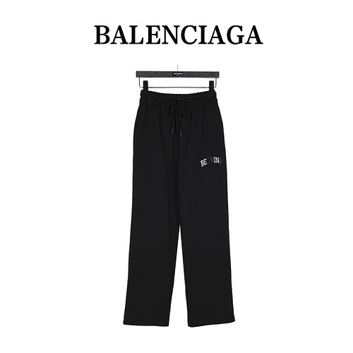 BLCGBalenciaga 23Fw Pantaloni con lettera Berkind ricamata