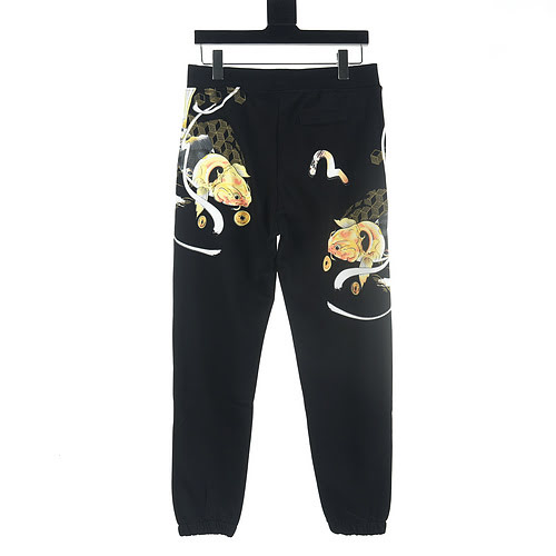 Pantaloni della tuta in filo di rame Evisu 福神 24fw carassio