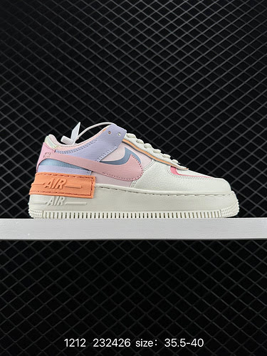 3 ️Nike Nike WMNS Air Force Shadow Macaron Air Force One sneakers leggere, a vita alta, basse e vers