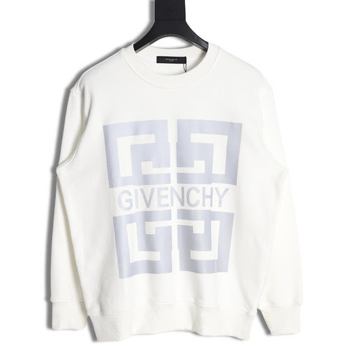 Felpa girocollo GVC Givenchy 23FW con stampa logo grande riflettente