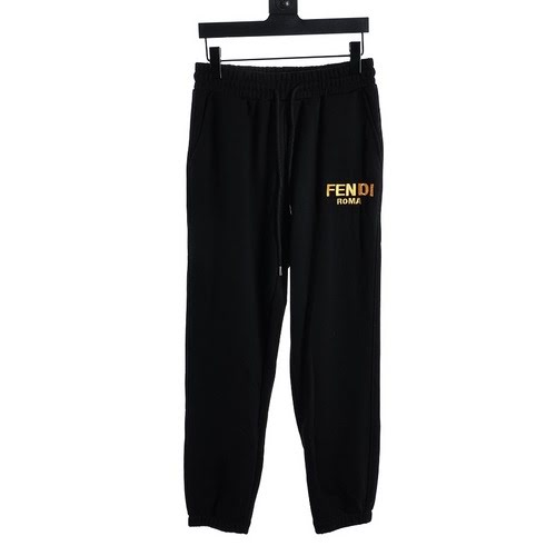 Pantaloni con lettera FENDI ricamata