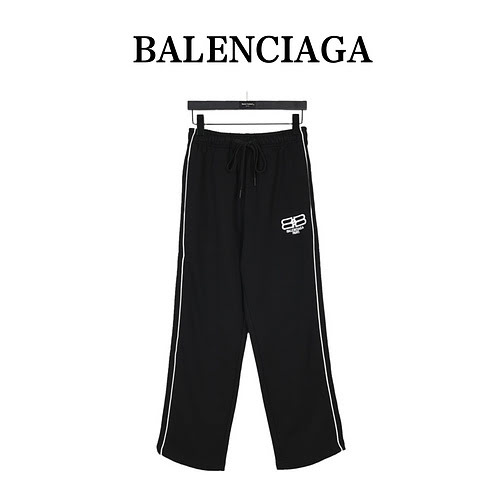 BLCGBalenciaga 23Fw Pantaloni con nastro web con logo ricamato con doppia lettera B