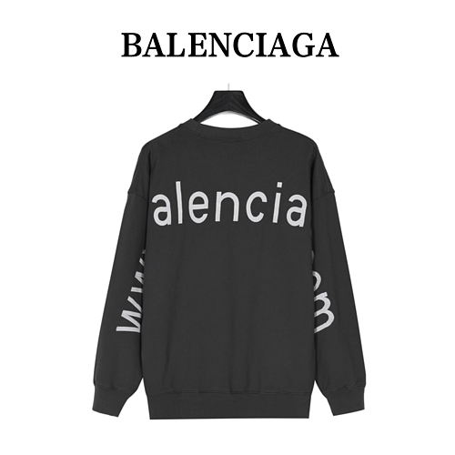 Felpa girocollo BLCGBalenciaga 23Fw monopezzo senza cuciture con ricamo sito web