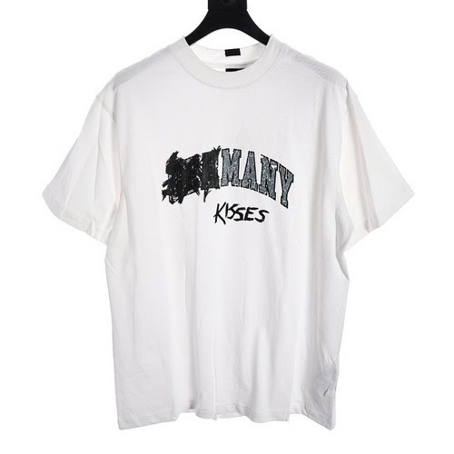 T-shirt a maniche corte con lettera stampata con graffiti BLCG 24SS