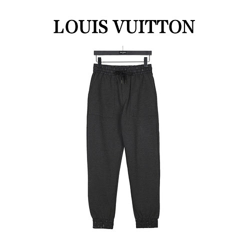 Pantaloni LVLouis Vuitton 23Fw stile passerella con logo ricamato