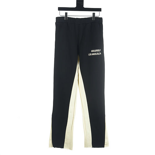 Pantaloni bootcut ASKYURSELF 23FW con cuciture a lettera in schiuma