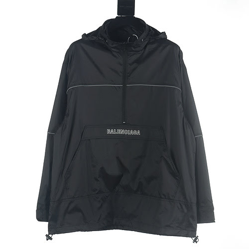 Giacca Balenciaga BLCG 23FW con cappuccio contenitore e mezza zip