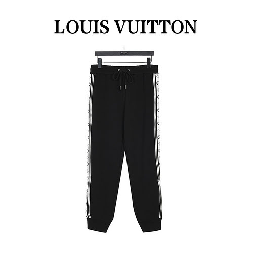 Pantaloni LVLouis Vuitton 23Fw presbiti con fettuccia colorblock a righe laterali