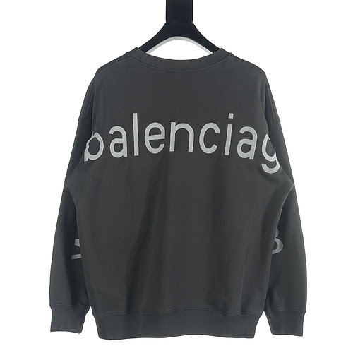 Felpa Balenciaga BLCG 23Fw monopezzo senza cuciture con ricamo sito tondo