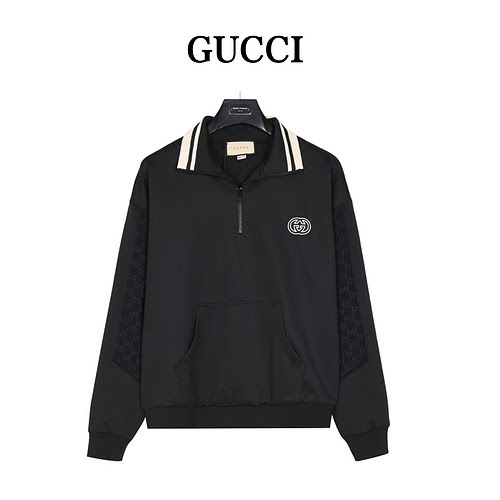 GucciGiacca da abito con mezza zip doppia G intrecciata Gucci 23Fw