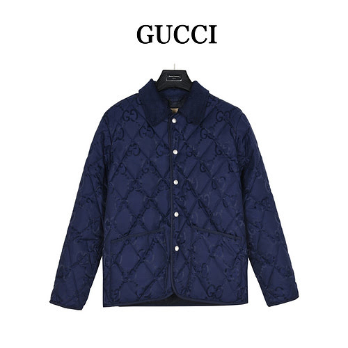 GucciGiacca trapuntata GG trapuntata a rombi Gucci 23Fw