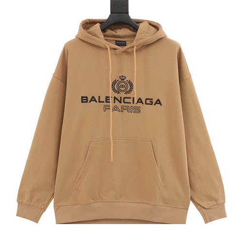 Blcg 23Fw Felpa con cappuccio con ricamo logo spiga di grano corona tridimensionale