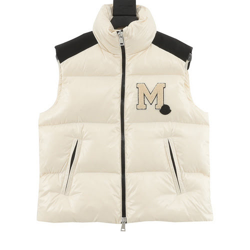 MCMask 23ss nuovo gilet in piumino con colletto rialzato con lettera M grande