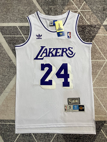 Lakers No. 24 Kobe Shamrock White Retro M&N Mitchell