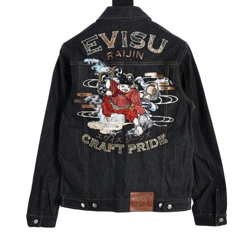 EVISU Giacca in denim ricamato Thor