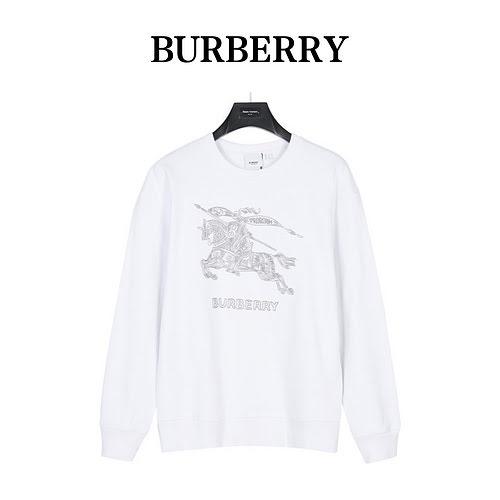 BBRFelpa girocollo con logo War Horse ricamato 23Fw di Burberry