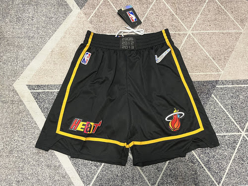 22 Heat City Edition Black Pants Brick and Stone Logo