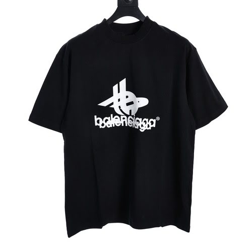 T-shirt BLCG a maniche corte con lettere sovrapposte