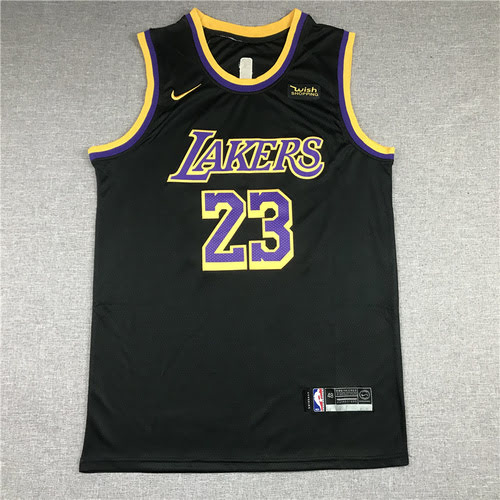 Lakers 23 James Black Reward Edition Basketball Jersey