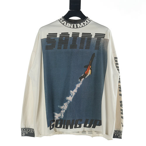 T-shirt a maniche lunghe con stampa crash SAINTMICHAEL 23FW