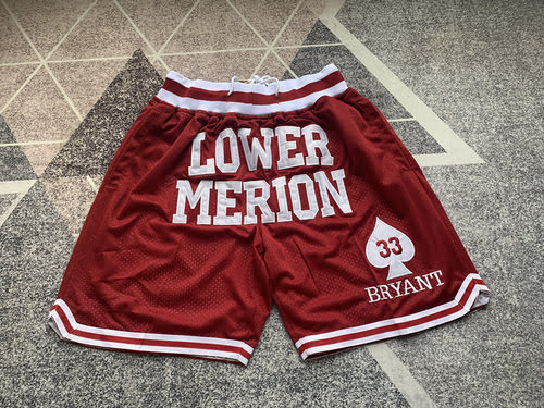 Pocket Pants Kobe Bryant High School Version Maroon Basketball Pants
